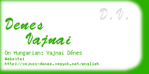 denes vajnai business card