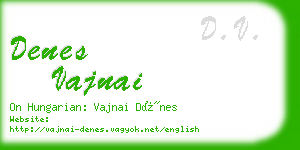 denes vajnai business card